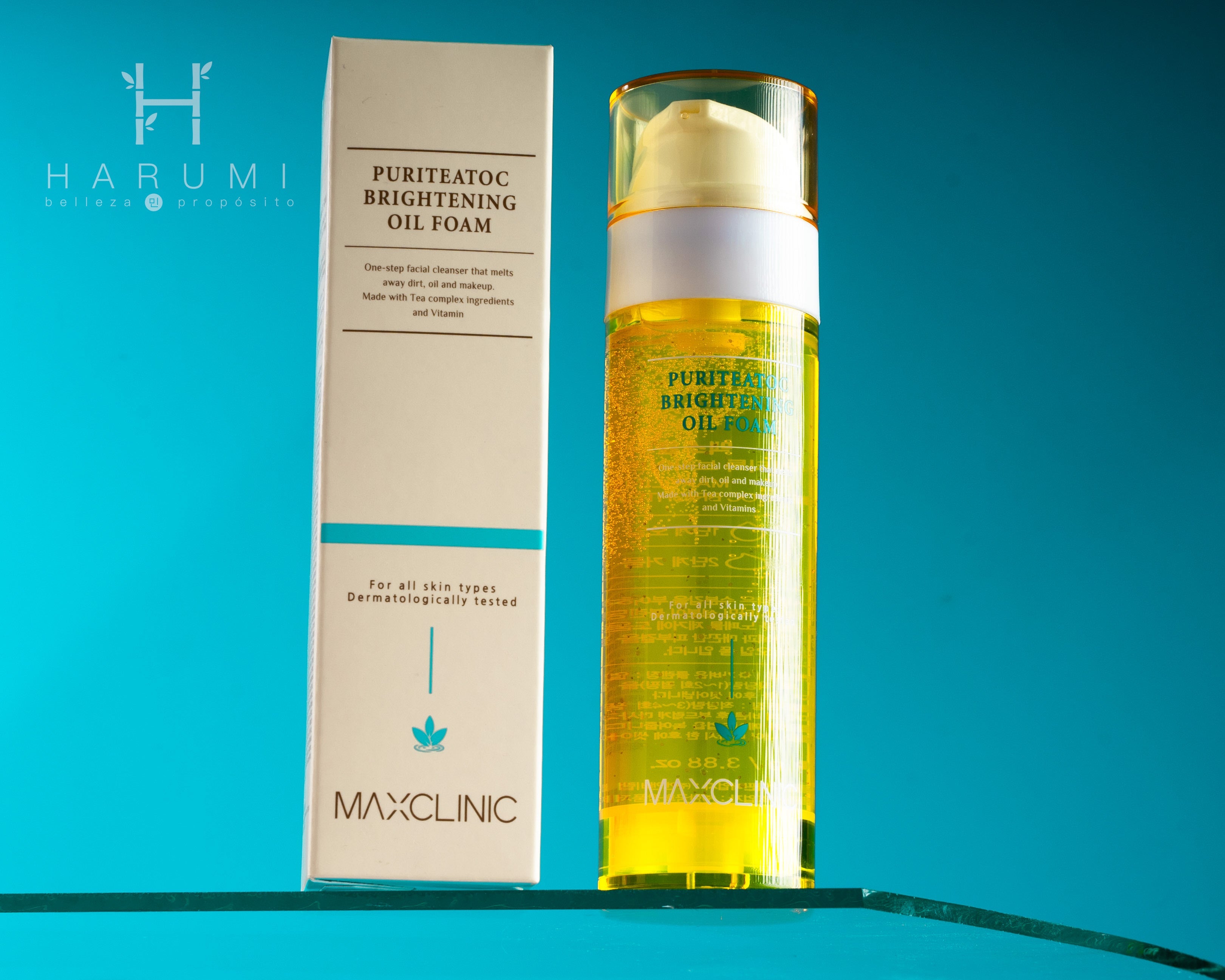 Maxclinic Puriteatoc Brightening Oil Foam Skincare maquillaje productos de belleza coreanos en Colombia kbeauty