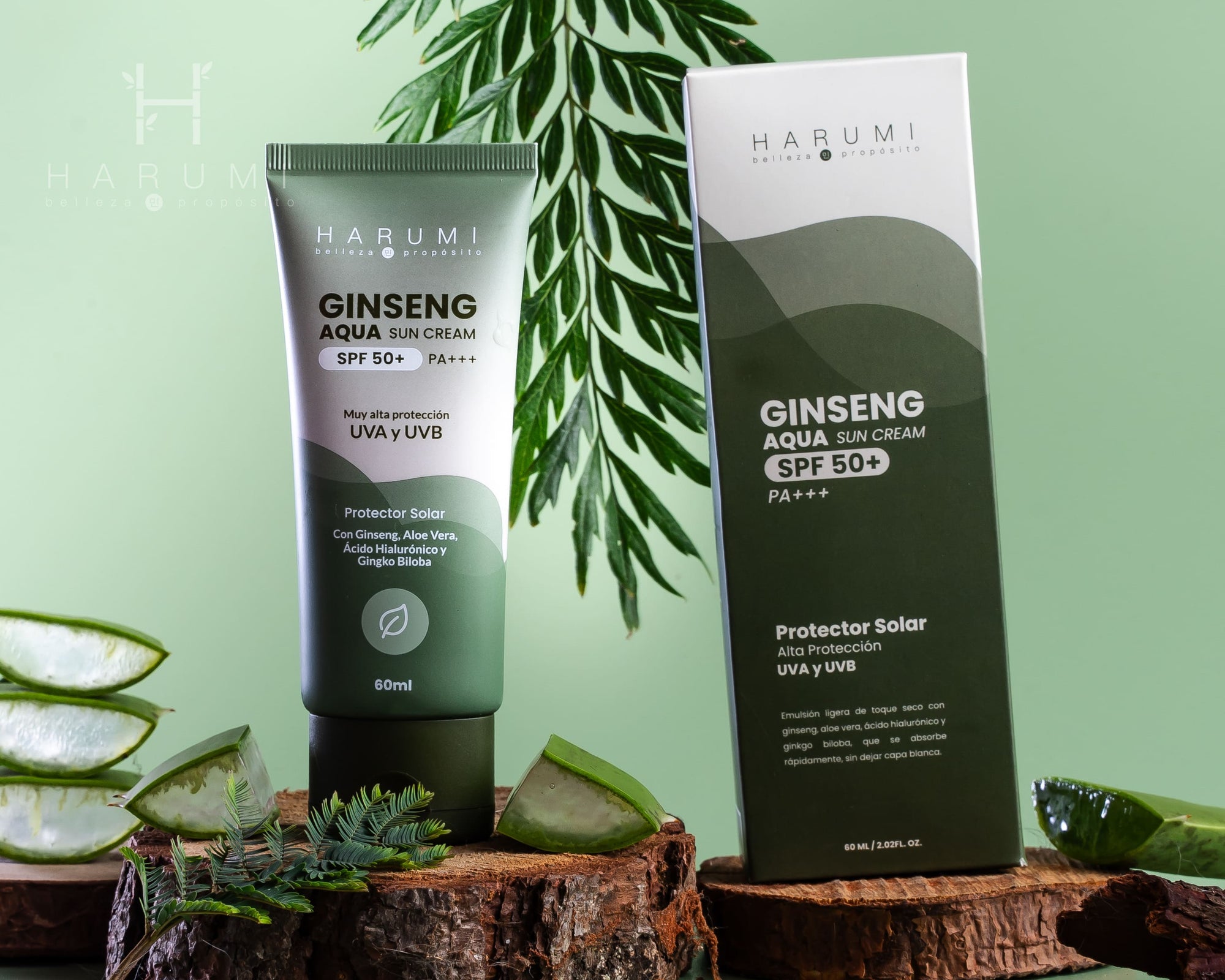 Harumi Ginseng Aqua Sun Cream SPF50
