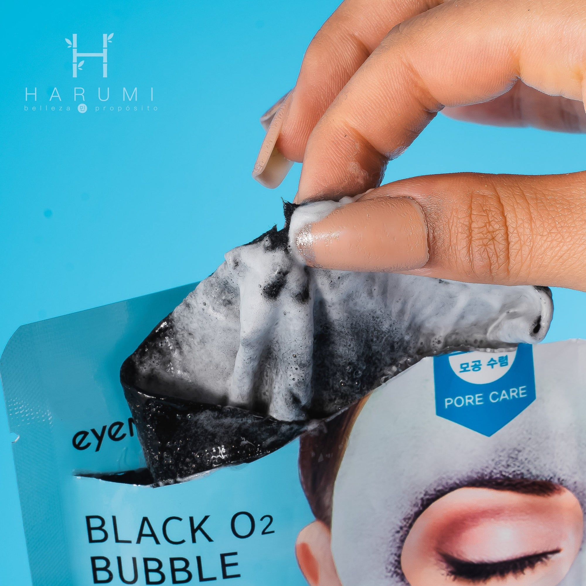 Eyenlip Detoxifying Black O2 Bubble Mask Charcoal Skincare maquillaje productos de belleza coreanos en Colombia kbeauty