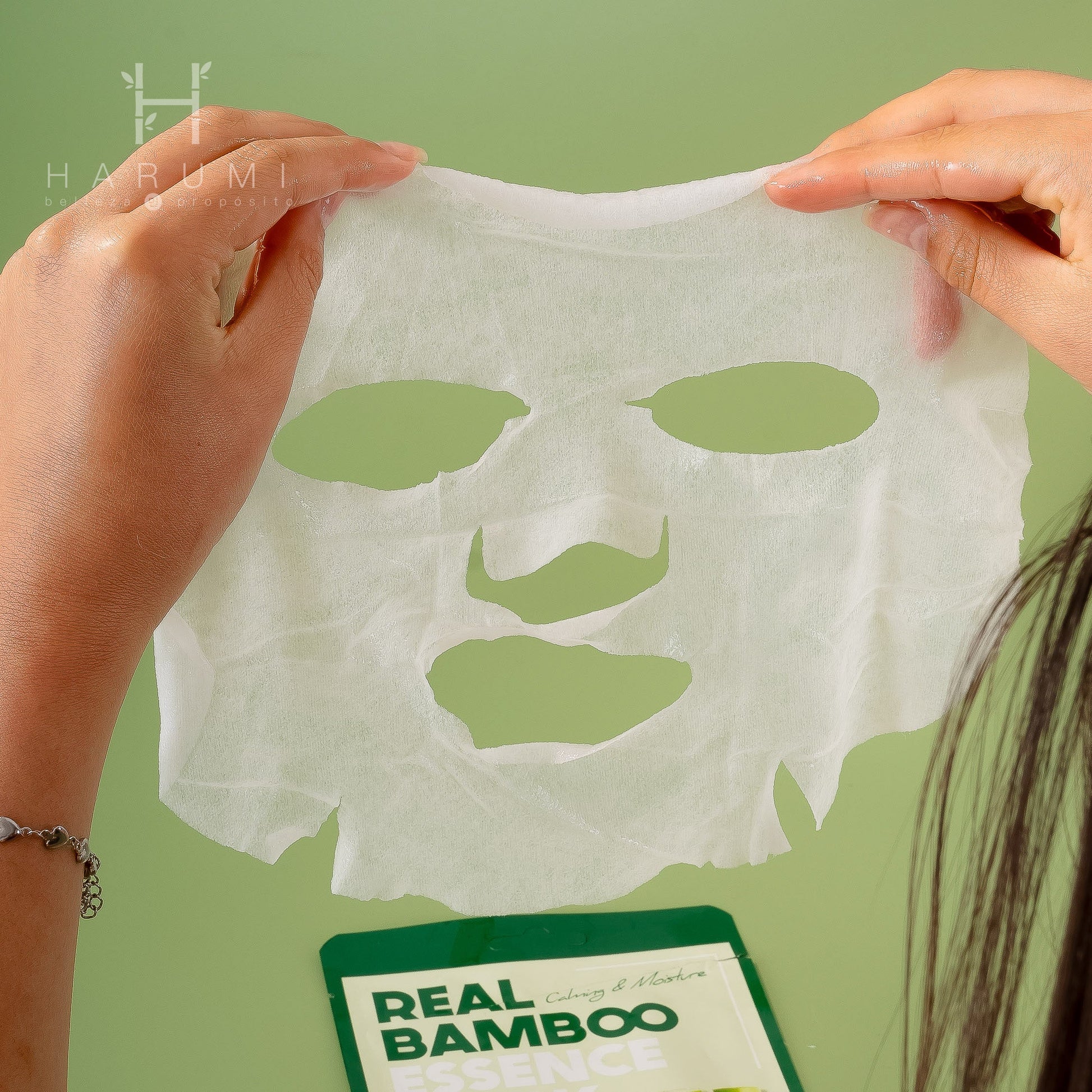 Farmstay Real Bamboo Essence Mask Skincare maquillaje productos de belleza coreanos en Colombia kbeauty