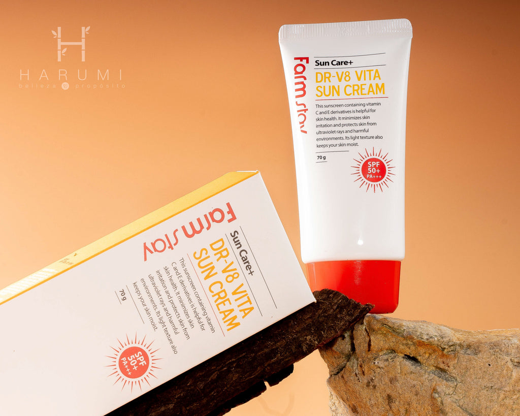 FarmStay Dr-V8 Vita Sun Cream Skincare maquillaje productos de belleza coreanos en Colombia kbeauty
