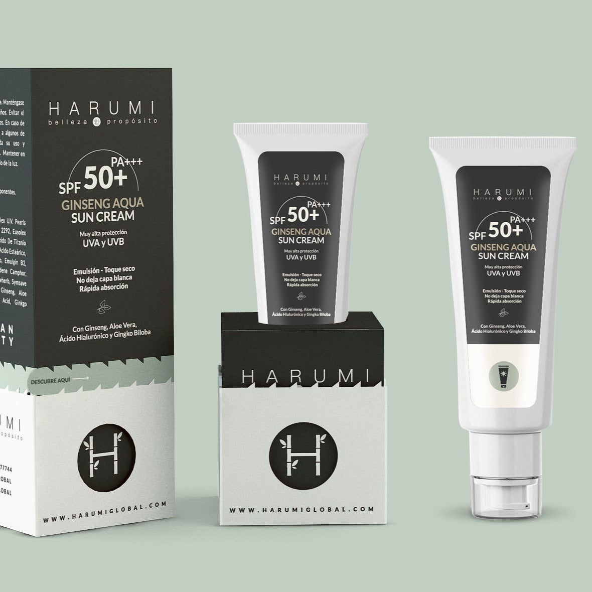 Harumi Ginseng Aqua Sun Cream SPF50