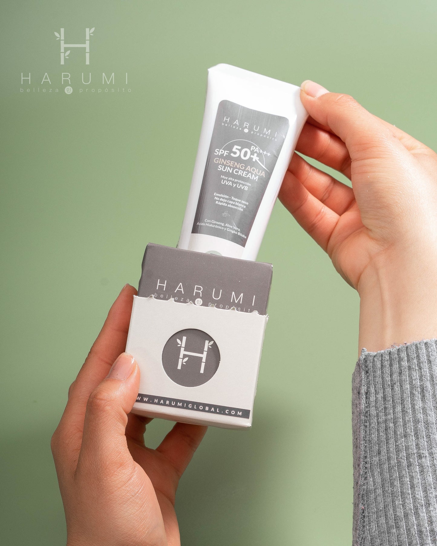 Harumi Ginseng Aqua Sun Cream SPF50