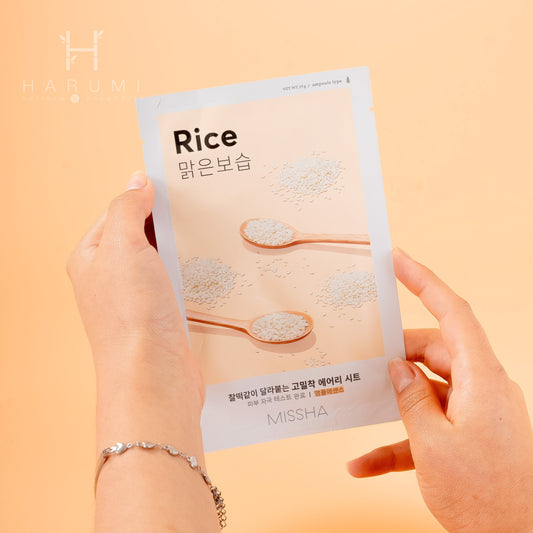 Missha Airy Fit Sheet Mask Rice Skincare maquillaje productos de belleza coreanos en Colombia kbeauty