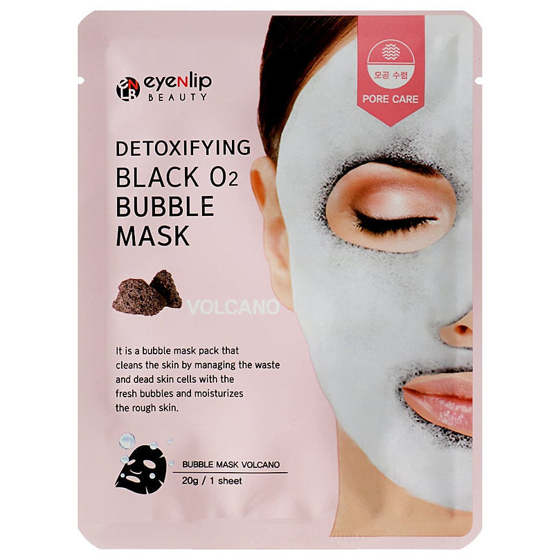 Eyenlip Detoxifying Black O2 Bubble Mask Volcano skincare coreano colombia ikigai harumiProductos Coreanos Bogota Medellin Cali Skincare Maquillaje Belleza Ventas por Mayor