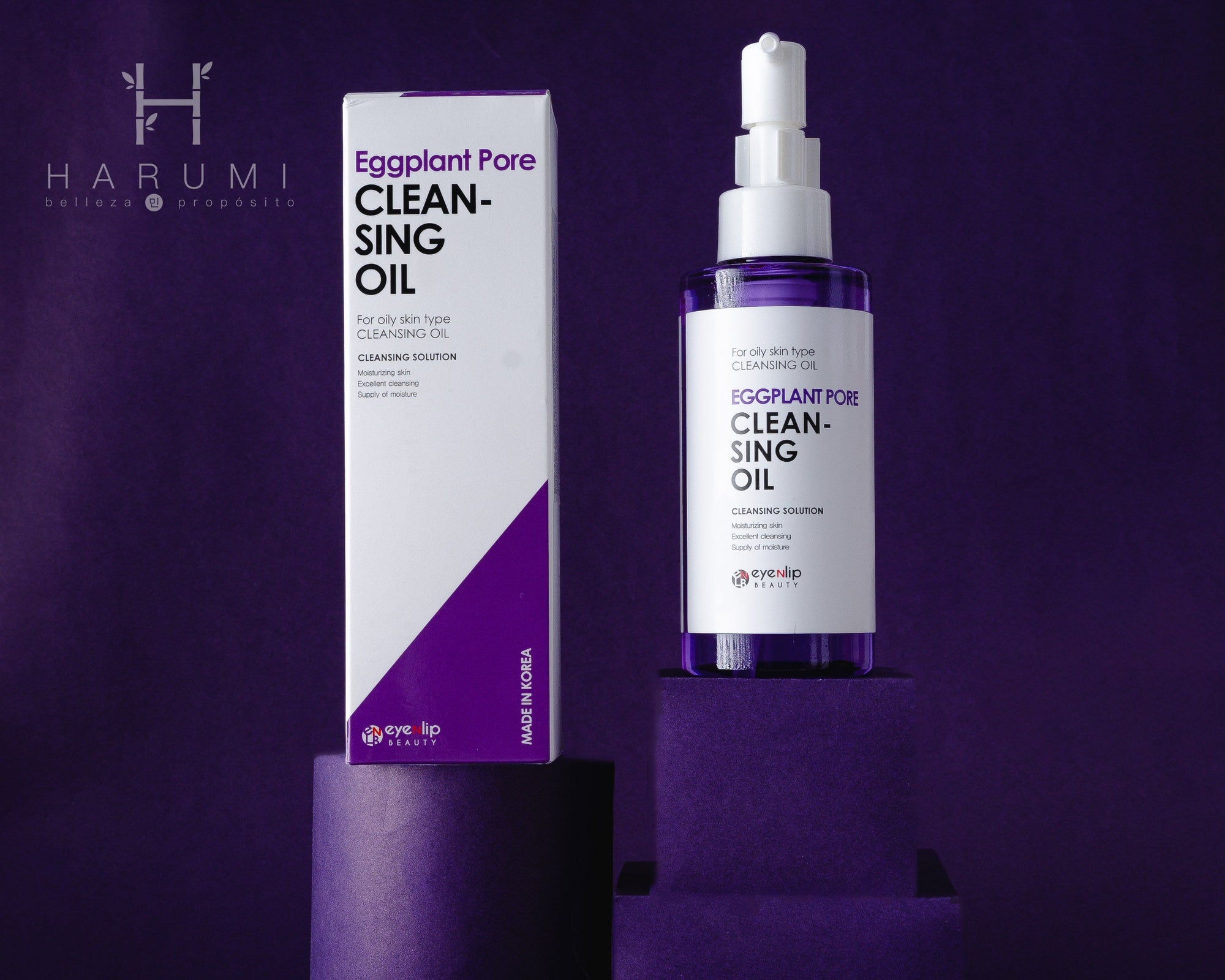 Eyenlip Eggplant Pore Cleansing Oil Skincare maquillaje productos de belleza coreanos en Colombia kbeauty