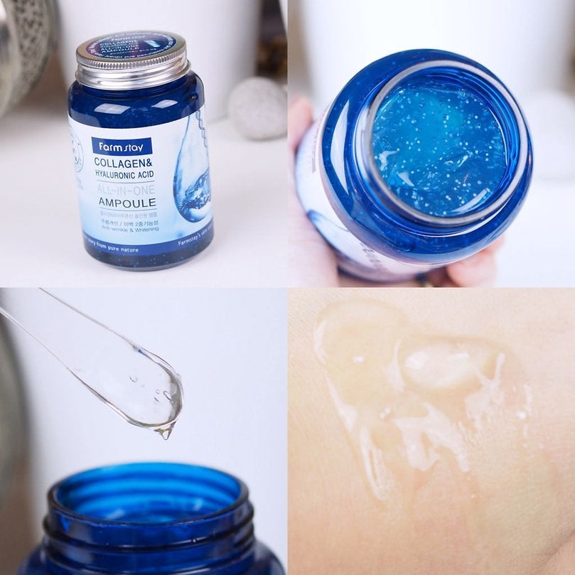 FarmStay Collagen & Hyaluronic Acid All-in-One Ampoule skincare coreano colombia ikigai harumiProductos Coreanos Bogota Medellin Cali Skincare Maquillaje Belleza Ventas por Mayor