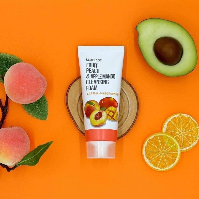 Lebelage Peach&Apple Fruit Cleansing Foam skincare coreano colombia ikigai harumiProductos Coreanos Bogota Medellin Cali Skincare Maquillaje Belleza Ventas por Mayor