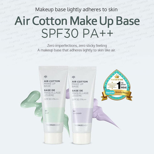 TheFaceShop Air Cotton Make Up Base (Spf30 Pa2PLUS) skincare coreano colombia ikigai harumiProductos Coreanos Bogota Medellin Cali Skincare Maquillaje Belleza Ventas por Mayor